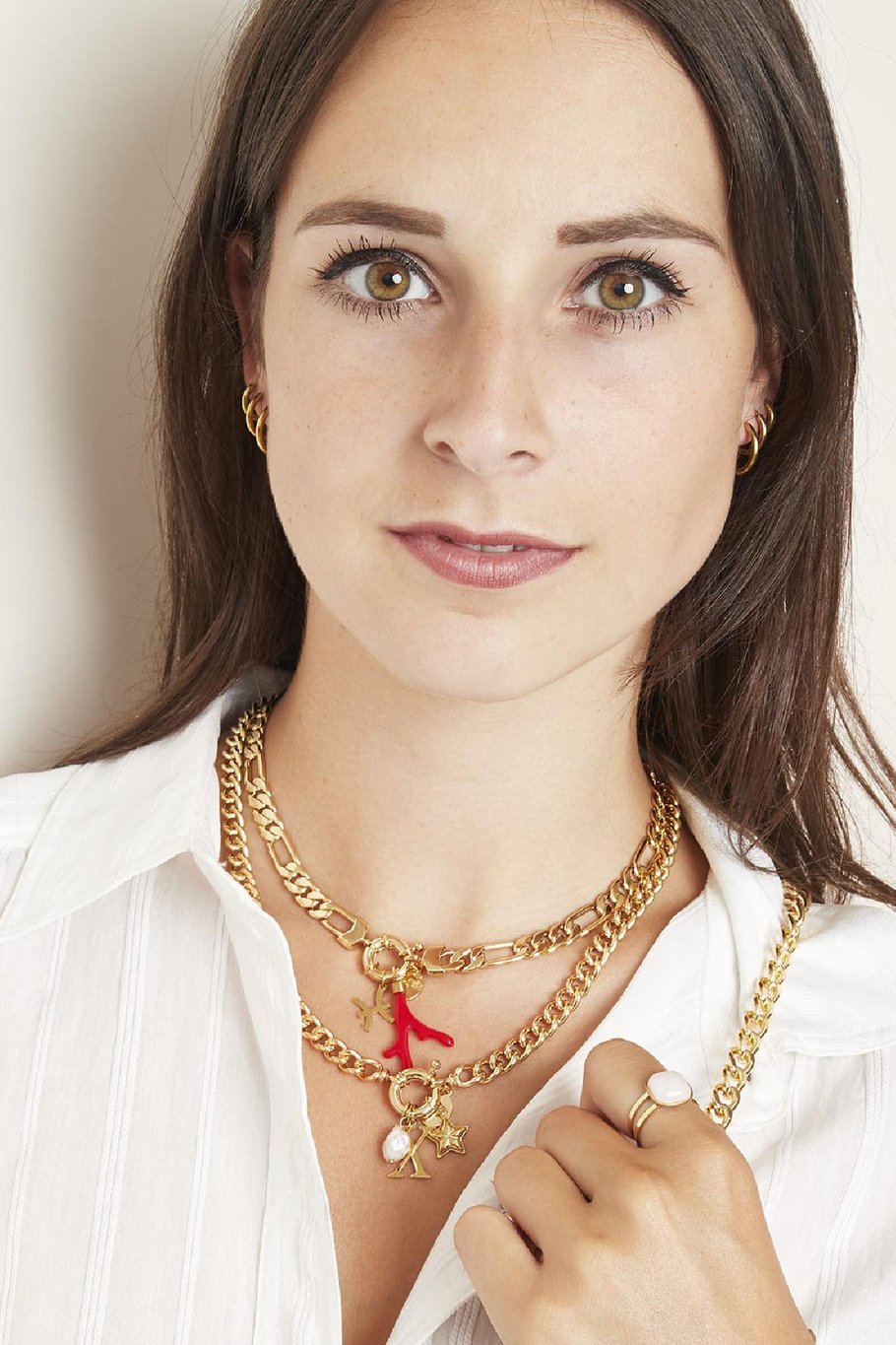 Halskette Chain Lara Silber Kupfer Bild2